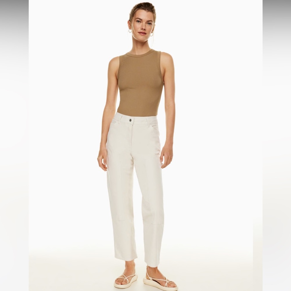 Aritzia Wilfred Brennan High Rise Cotton Utility Cargo Pants Cropped Straight - Picture 1 of 8